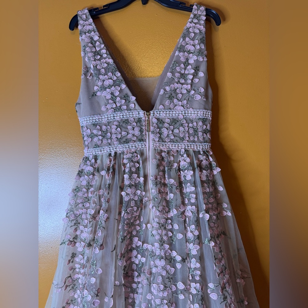 NWOT Bronx and Banco Megan Lace Maxi Dress /Gown in Rose. US Size XS - Picture 15 of 17